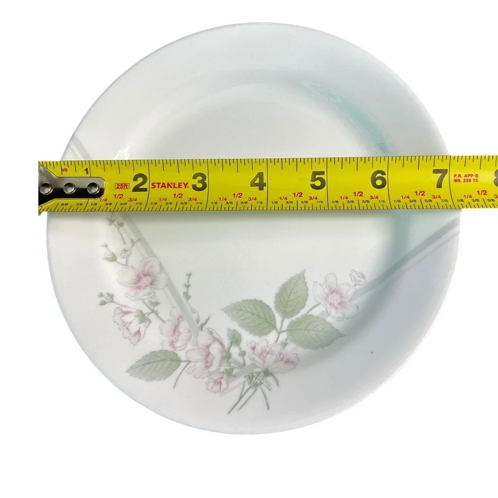 Corelle‎ Veranda Bread and Butter Plates Set of 6 Pink Floral 6.75 inch USA